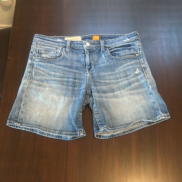 Pilcro and the Letterpress Women's Lightly Distressed Denim Shorts Size 29 - Picture 7 of 16